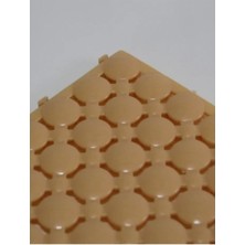 Balban Ticaret 4 Adet 33 x 33 x 1,5 cm Ortopedik Plastik Yer Karosu, Geçkili Paspas, Islak Zemin Izgarası, Krem