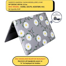 McStorey Macbook Air M1 Kılıf 13inç A1932 A2179 A2337 ile Uyumlu Kristal Flower01NL