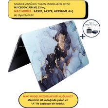 McStorey Macbook Air M1 Kılıf 13inç A1932 A2179 A2337 ile Uyumlu Marble14NL