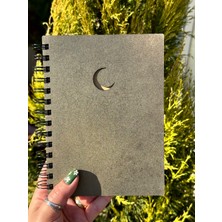 Esamorecocept Isminize Özel Ahşap Kapaklı Ajanda Defter Günlük, Spiralli Ahşap Kapaklı Defter, Anı Defteri