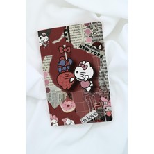 Anime Marketi Retro Hello Kitty ve Spider Man Tasarımlı Tasarımlı A5 Çizgisiz Defter 60 Sayfa Model 2