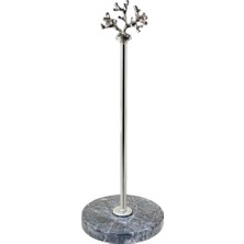 Dekoratifli Doğal Gri Mermer Metal Mercan Rulo Havluluk