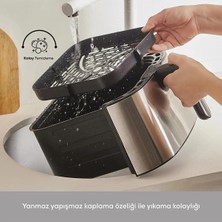 Karaca Inox Gövde Xxxl 9Lt 10 Farklı Pişirme Fonksiyon Akıllı Dokunmatik Ekran Geniş Hazne Airfryer