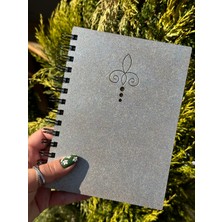 Esamorecocept Isminize Özel Ahşap Kapaklı Ajanda Defter Günlük, Spiralli Ahşap Kapaklı Defter, Anı Defteri
