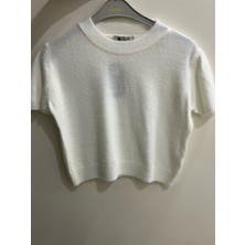 Deseo Boutique Kadın Yumoş Ince Kibar Model (34-36-38 Beden) Crop T-Shirt Tişört