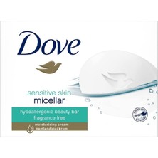 Dove Beauty Cream Bar Katı Güzellik Sabunu Micellar Hassas Ciltler Için Nemlendirici Etkili, 90 gr