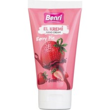 75 ml Benri Berry Pie El Kremi Günlük Kullanım İçin Hızla Emilerek Nemlendirir