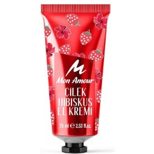 Mon Amour Çilekli&hibiskus El Kremi 75 ml Yoğun Nemlendirme Özelliği ile Cildinizi Besler