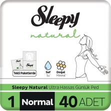 Sleepy Natural Ultra Hassas Ped Normal 40 Adet Günlük Kullanım İçin Rahatlık Sağlar