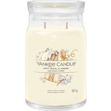 Yankee Candle 1721061E Büyük Mum Soft Wool-Amber