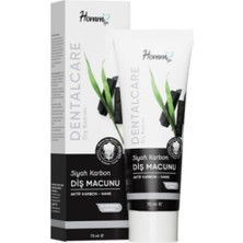 Homm Life  Bitkisel Life Siyah Karbon Diş Macunu 75 ml (Aktif Karbon ve Nane Ilaveli)