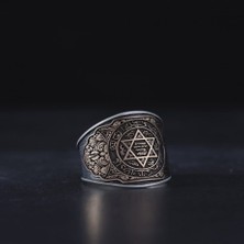 Design Ottoman Kuyumculuk 925 Ayar Gümüş Süleyman Mührü Yüzük
