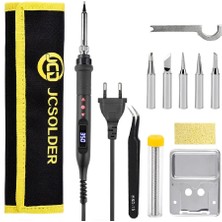Mingjin Shop 1 908U Set4 Tarzı 80W 110V Jcd Yeni Havya Kiti 80 W LCD Dijital Ekran Ayarlanabilir Sıcaklık Anahtarı ile Taşınabilir Demir Kaynak Araçları 908U (Yurt Dışından)