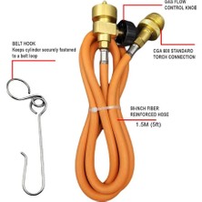 Mapp Torç Uzatma Kiti Için Gaz Lehimli Kaynak Torç Hortumu Cga (5 Ft) Hortum ve Kemer Kancası (Yurt Dışından)