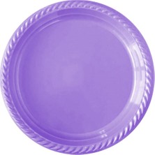 Kikajoy Lila Plastik Tabak 22 cm 24 Adet