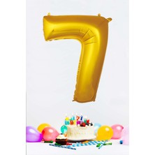 Pekshop Gold Rakam Folyo Balon Gold Sayı Balonlar 16 Inç 40  cm