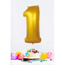 Pekshop Gold Rakam Folyo Balon Gold Sayı Balonlar 16 Inç 40  cm