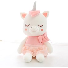 Biruixuan 40 cm Süper Yumuşak Unicorn Peluş Oyuncak Bebek Oyuncakları Yatay Doldurulmuş Karikatür Unicorn Sıkmak Oyuncak Doğum Günü Hediyesi | Doldurulmuş Peluş Hayvanlar (Yurt Dışından)