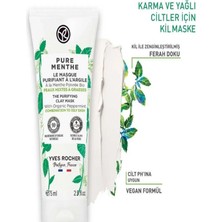 Yves Rocher Kil Maske - Karma ve Yağlı Cilt /pure Menthe Yağ Fazlasını Anında Emen ve Matlaştırıcı