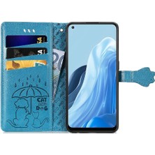 My Boutique1 Oppo Case 7 5g Flip Için Karikatür Hayvanlar Darbeye Kısa Kayış Telefon Kılıfı (Yurt Dışından)