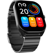 HiFuture APEX Bluetooth 5.3 IP68 Su Geçirmez Always On Display AMOLED Ekran 2.04 inç Arama Özellikli iOS&Android Uyumlu Nabız Spor Kan Oksijen Takibi 52mm Akıllı Saat Siyah