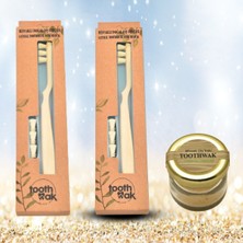 Toothwak Doğal Diş Fırçası Misvak Diş Fırçası 2 Lüx + 1 Misvak Tozu