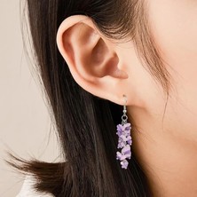 Kilinmoli Doğal Kristal Cips Taş Damla Reiki Ametist Akuamarin Uzun Dangle Kanca Eardrop Takı Kadın Kızlar Için Küpe (Yurt Dışından)