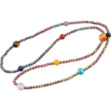 Kilinmoli Faceted Hematit Taş Boncuk Şifalı Kristal Taş Boncuklu Streç Takı Kadın Erkekler Kolye (Yurt Dışından)