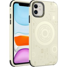 Wowcase iPhone 12 - Uyumlu Wowcase Wireless Şarj Özellikli Desenli Hot Kapak-Gold