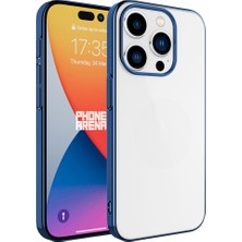 Wowcase iPhone 15 Pro Max - Uyumlu Sert Pc Renkli Çerçeveli Wowcase Riksos Kapak-Gümüş