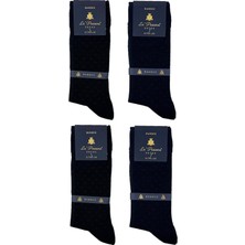 Kravatkolik Ultra Lüks 4'lü Karışık Küçük Desen Bambu Erkek Klasik Çorap CRP281