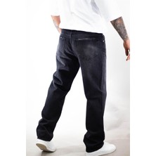Sizefash Baggy Jean Pantolon Taşlı Koyu Gri