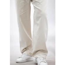 Sizefash Baggy Gabardin Pantolon Bej