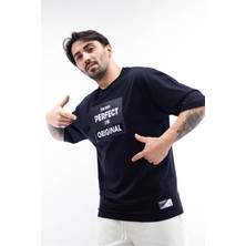 Sizefash I'm Not Perfect Baskılı T-Shirt Siyah