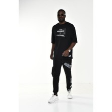 Sizefash I'm Not Perfect Baskılı T-Shirt Siyah