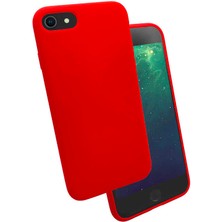 Wowcase iPhone Se 2022 - Uyumlu Wowcase Silk Silikon-Kırmızı