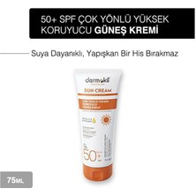 Dermokil Sun Cream-Çok Yönlü Yüksek Koruyucu Güneş Kremi 50 Spf 75 ml x 3 Adet