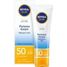 Nivea Sun Spf 50 Parlama Karşıtı Matlaştırıcı Etki Uv Güneş Yüz Kremi