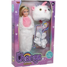 Vardem Change Oyuncak Beyaz Unicorn Aksesuarlı 30 cm Bebek 66841