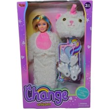 Vardem Change Oyuncak Beyaz Unicorn Aksesuarlı 30 cm Bebek 66841