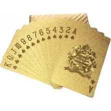 Chaoduo Shop Sarı Stil Su Geçirmez 24K Altın Oyun Kartları Poker Oyunu Lüks Güverte Altın Folyo Poker Seti Plastik Sihirli Kart Kumar Dayanıklı Kartlar Sihirli (Yurt Dışından)
