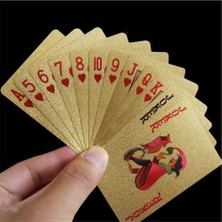 Chaoduo Shop Sarı Stil Su Geçirmez 24K Altın Oyun Kartları Poker Oyunu Lüks Güverte Altın Folyo Poker Seti Plastik Sihirli Kart Kumar Dayanıklı Kartlar Sihirli (Yurt Dışından)