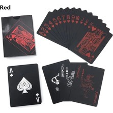 Chaoduo Shop Kırmızı Stil 24 K Altın Oyun Kartı Poker Oyun Destesi Altın Yaprak Poker Takımı Plastik Sihirli Su Geçirmez Kart Destesi Sihirli Su Hediye Koleksiyonu (Yurt Dışından)