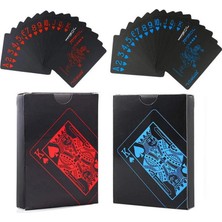 Chaoduo Shop Kırmızı Stil 24 K Altın Oyun Kartı Poker Oyun Destesi Altın Yaprak Poker Takımı Plastik Sihirli Su Geçirmez Kart Destesi Sihirli Su Hediye Koleksiyonu (Yurt Dışından)