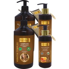 Naturix Saç Uzatan Formül Tuzsuz Keratin Şampuan 2 Adet 2 x 600 ml + Bal & Propolis Nemlendirici Kr