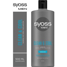 Syoss Men Clean & Cool Şampuan 500 ml x 3 Adet