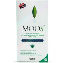 Moos Siyah Nokta Karşıtı Çay Ağacı & Çörek Otu & Manuka Özlü Tuzsuz Sülfatsız Likit 200 Ml.