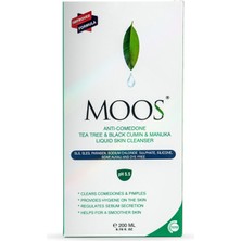 Moos Siyah Nokta Karşıtı Çay Ağacı & Çörek Otu & Manuka Özlü Tuzsuz Sülfatsız Likit 200 Ml.