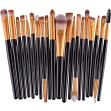 Roesıa Rose Cosmetics 20'li Profesyonel Yumuşak Makyaj Fırça Seti Siyah