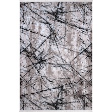 Cool Halı Toskona 413 Bej Siyah Salon Halısı Lazer Kesim Koridor Halısı Kesme Halı Yolluk Yatak Odası Halısı